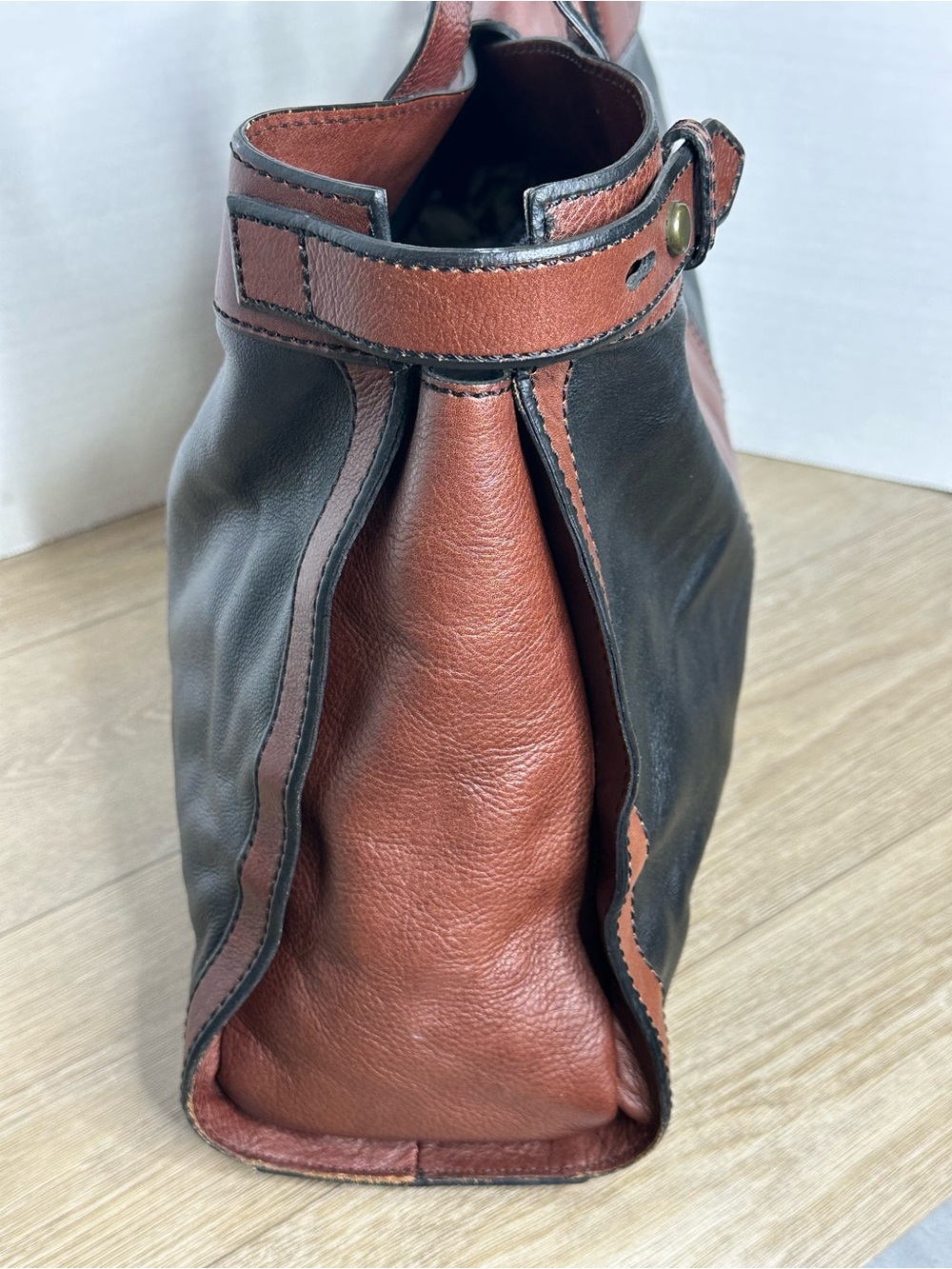 FOSSIL Vintage Reissue XL Weekender Leather Tote Bag - Picture 10 of 16